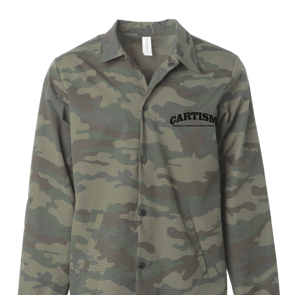 Water Resistant Windbreaker Coaches Jacket Camo